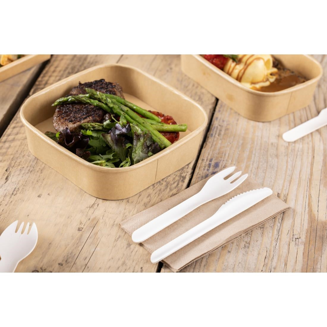 Fiesta Compostable Paper Forks 155mm (100 Pack)