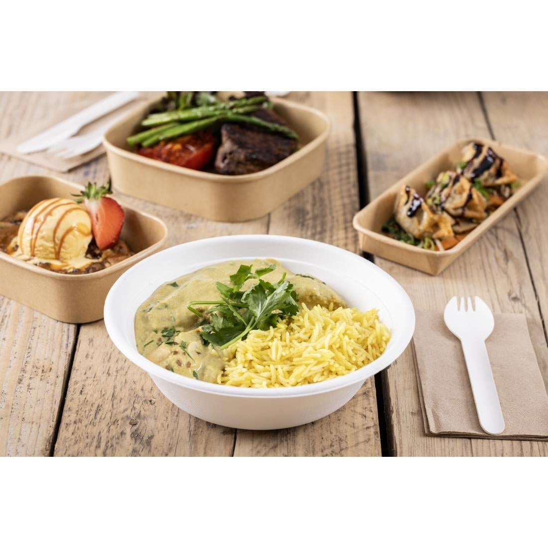 Fiesta Compostable Paper Sporks 160mm (100 Pack)