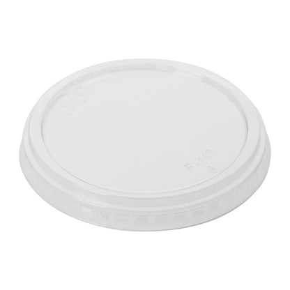 Fiesta Recyclable rPET Flat Lids for Deli Cups 8/12/16oz (300 Pack)