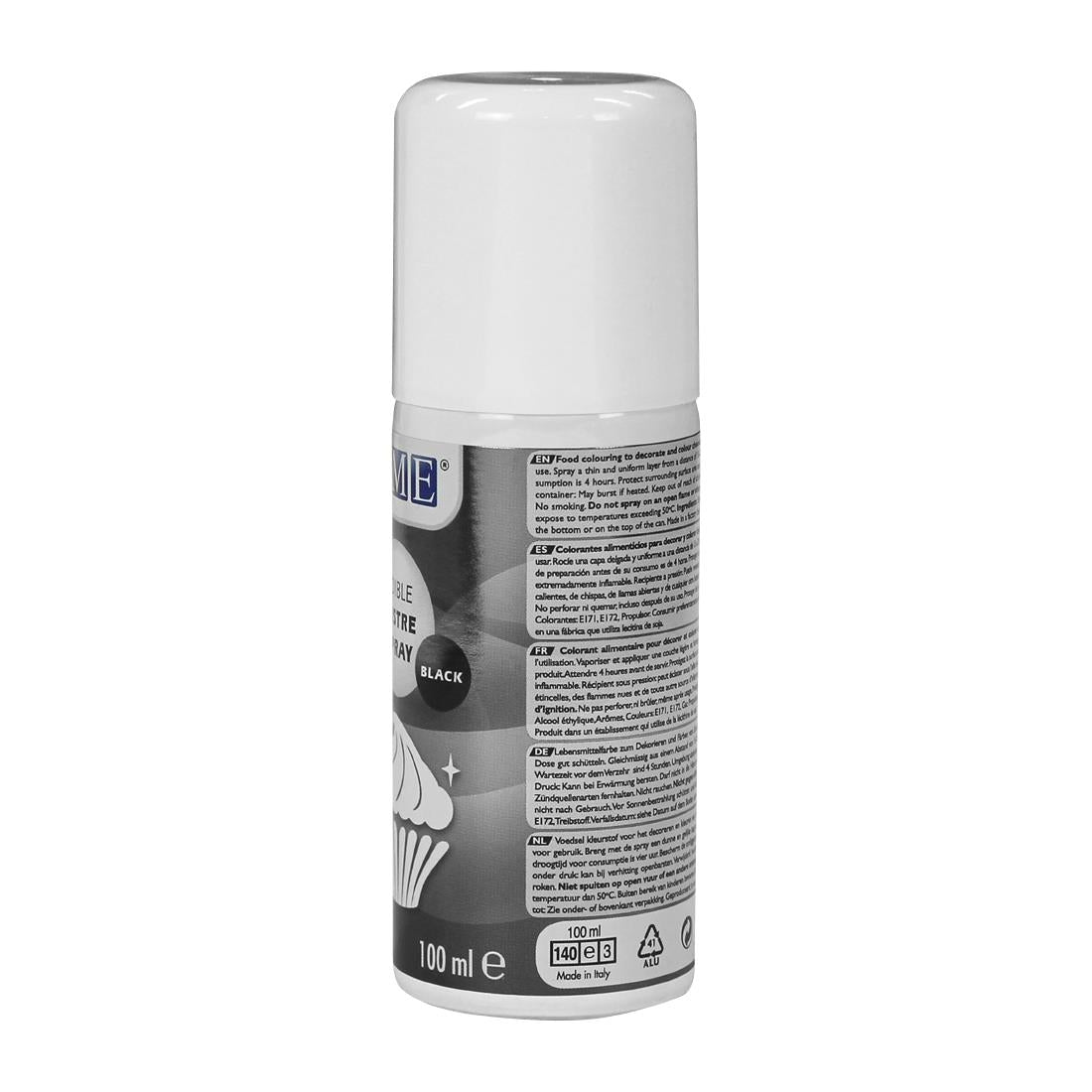PME Edible Lustre Spray 100ml - Black