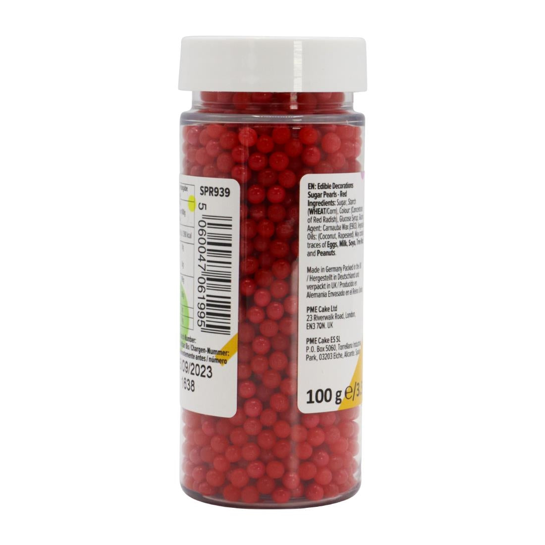 PME Sugar Pearls 100g - Red