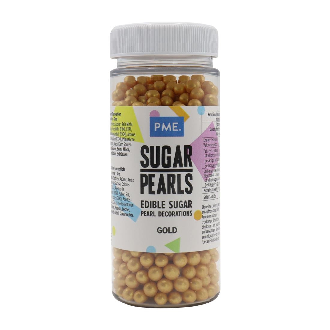 PME Sugar Pearls 60g - Gold