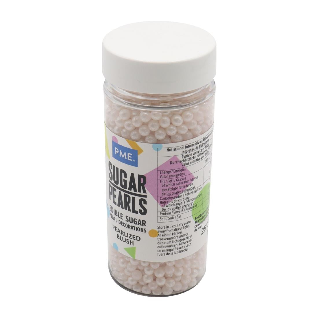 PME Sugar Pearls 100g - Pearlised Blush