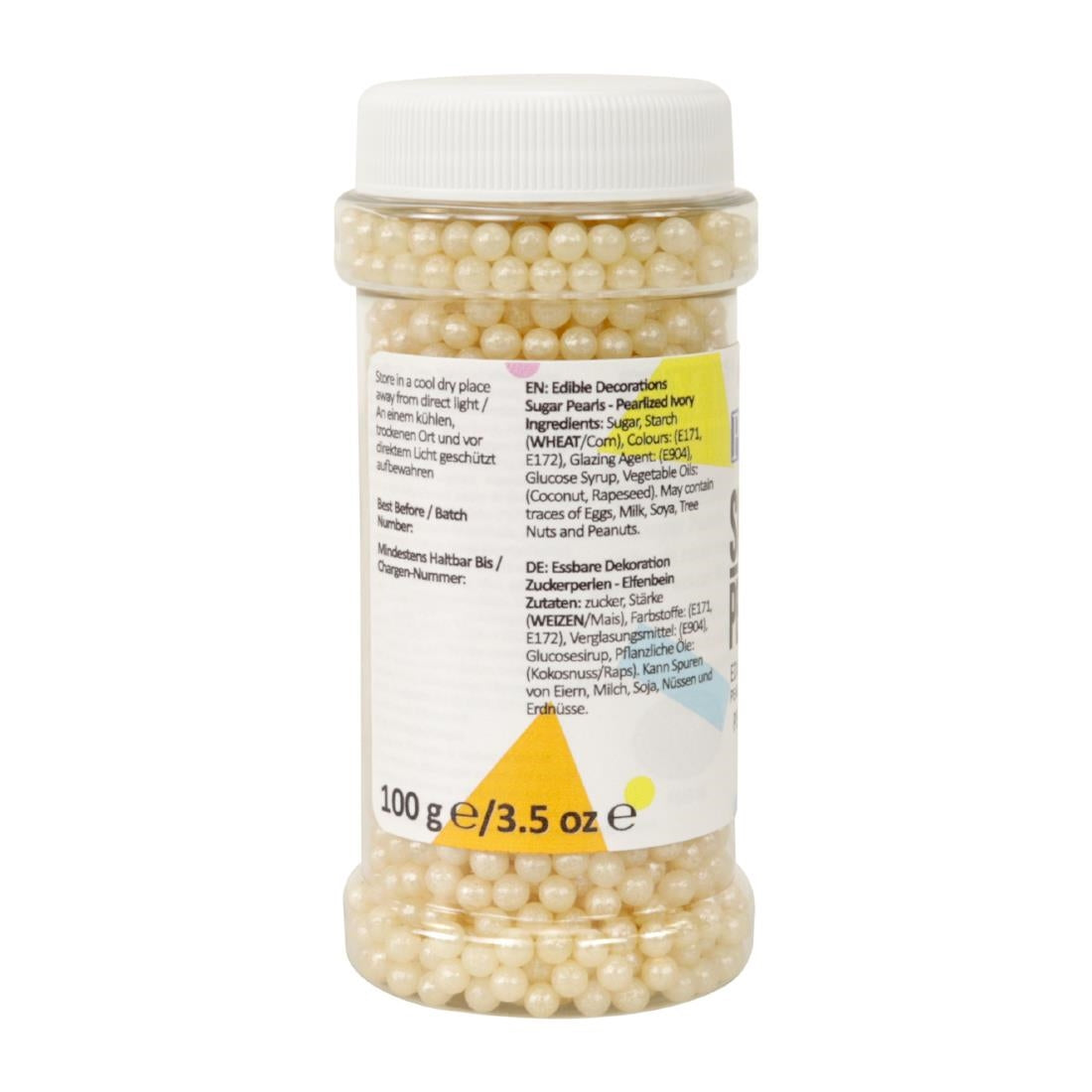 PME Sugar Pearls 100g - Pearlised Ivory