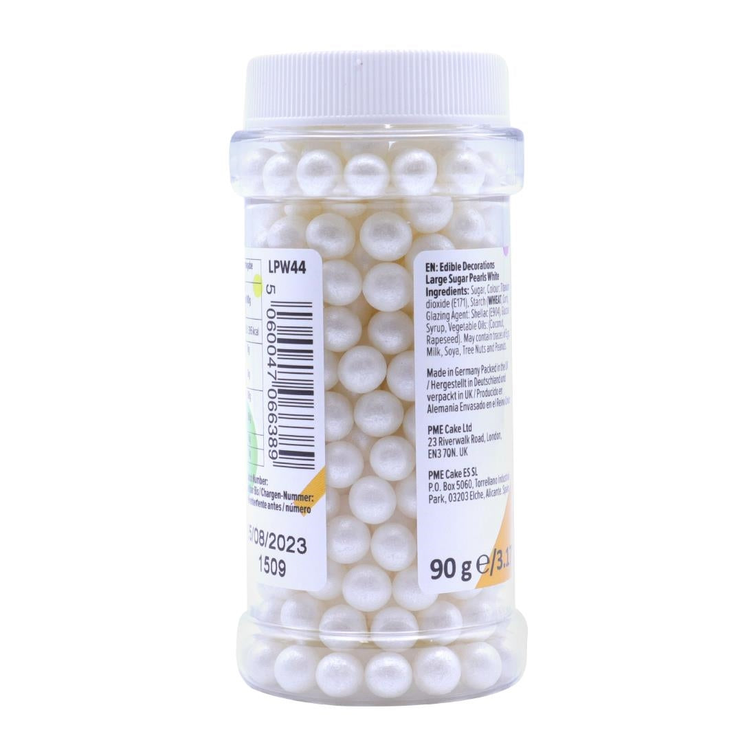 PME Large Sugar Pearls 90g - White