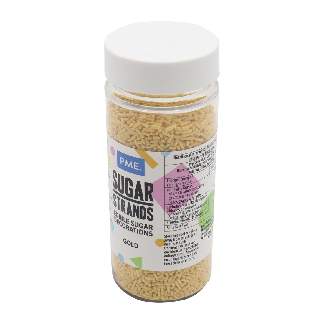 PME Gold Sugar Strands 80g
