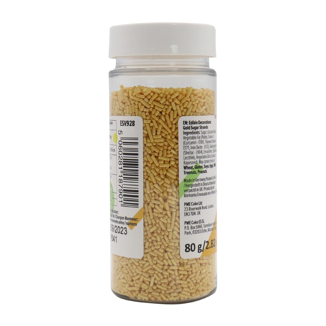 PME Gold Sugar Strands 80g