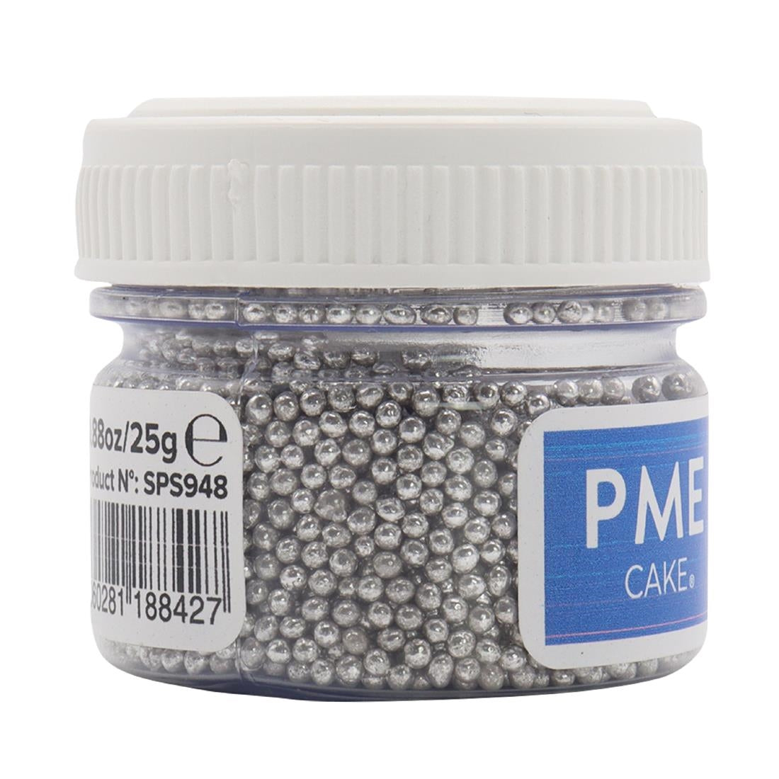 PME Silver Sugar Pearls 25g - Nonpareils