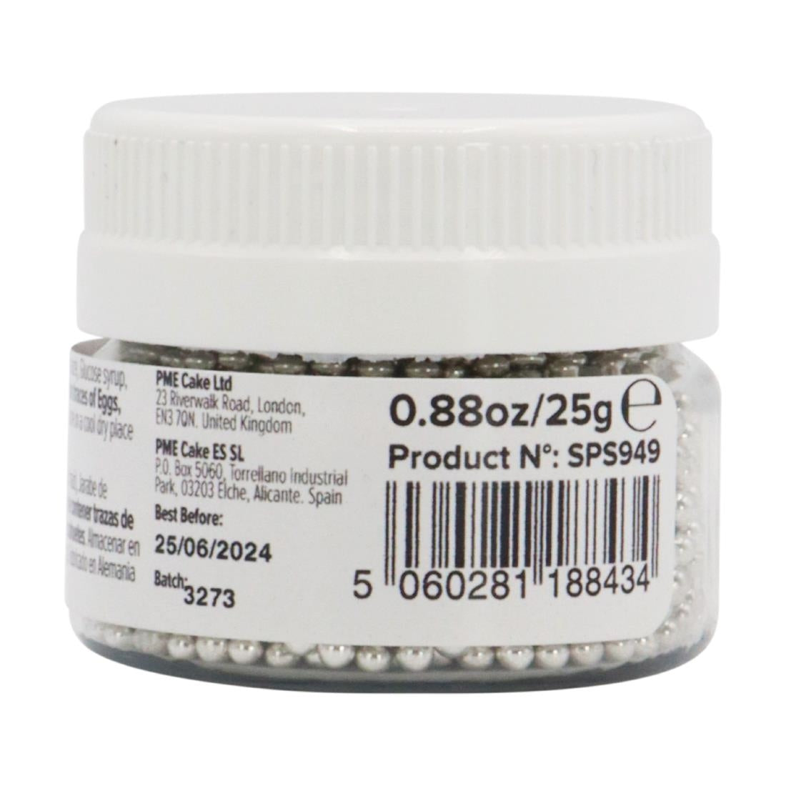 PME Silver Sugar Pearls 2.3mm