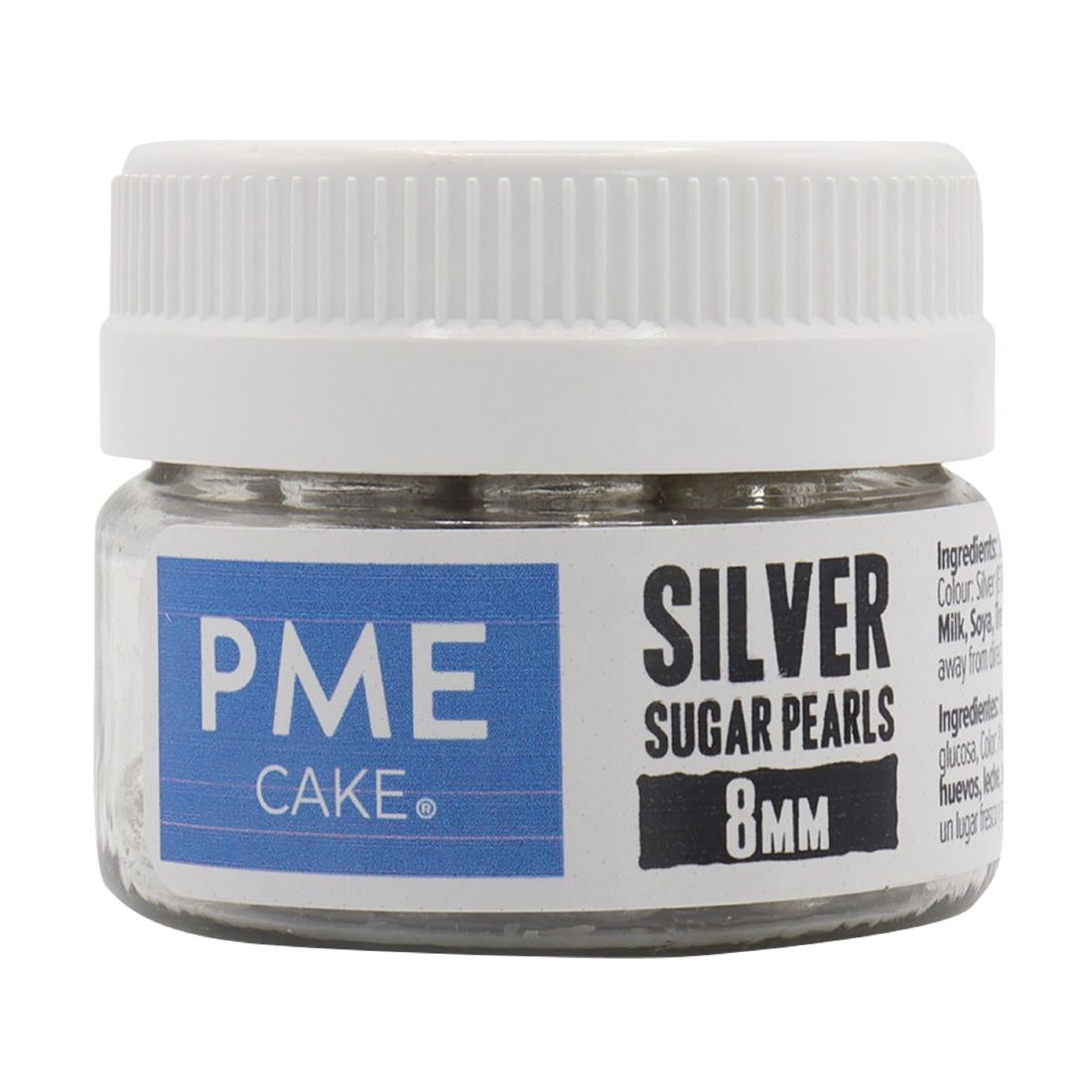 PME Silver Sugar Pearls 8mm