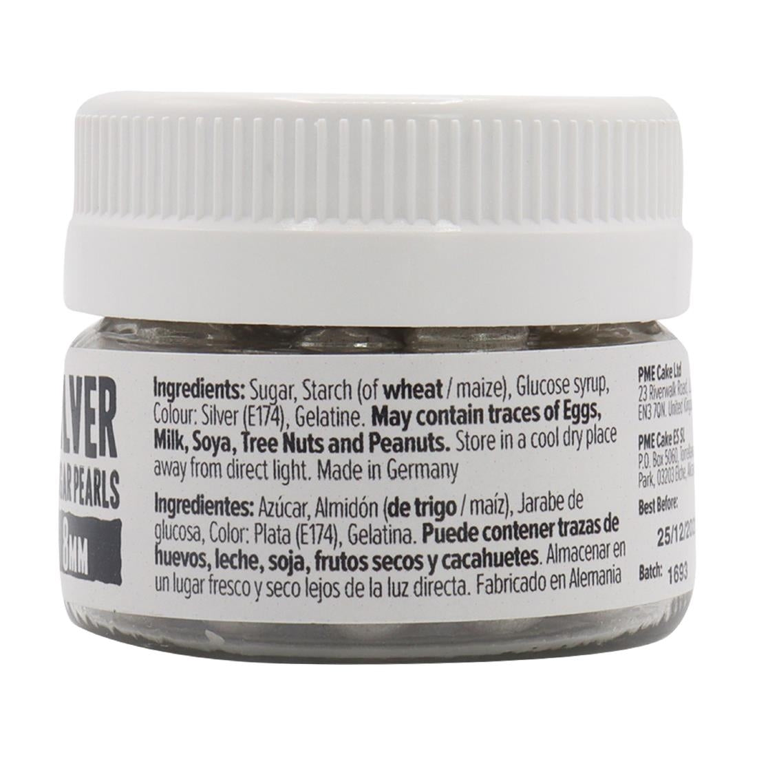 PME Silver Sugar Pearls 8mm