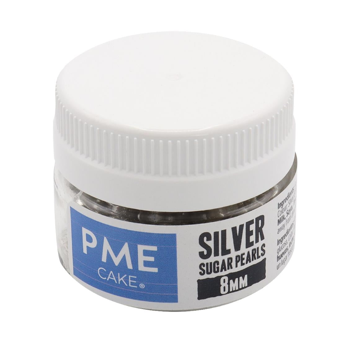 PME Silver Sugar Pearls 8mm