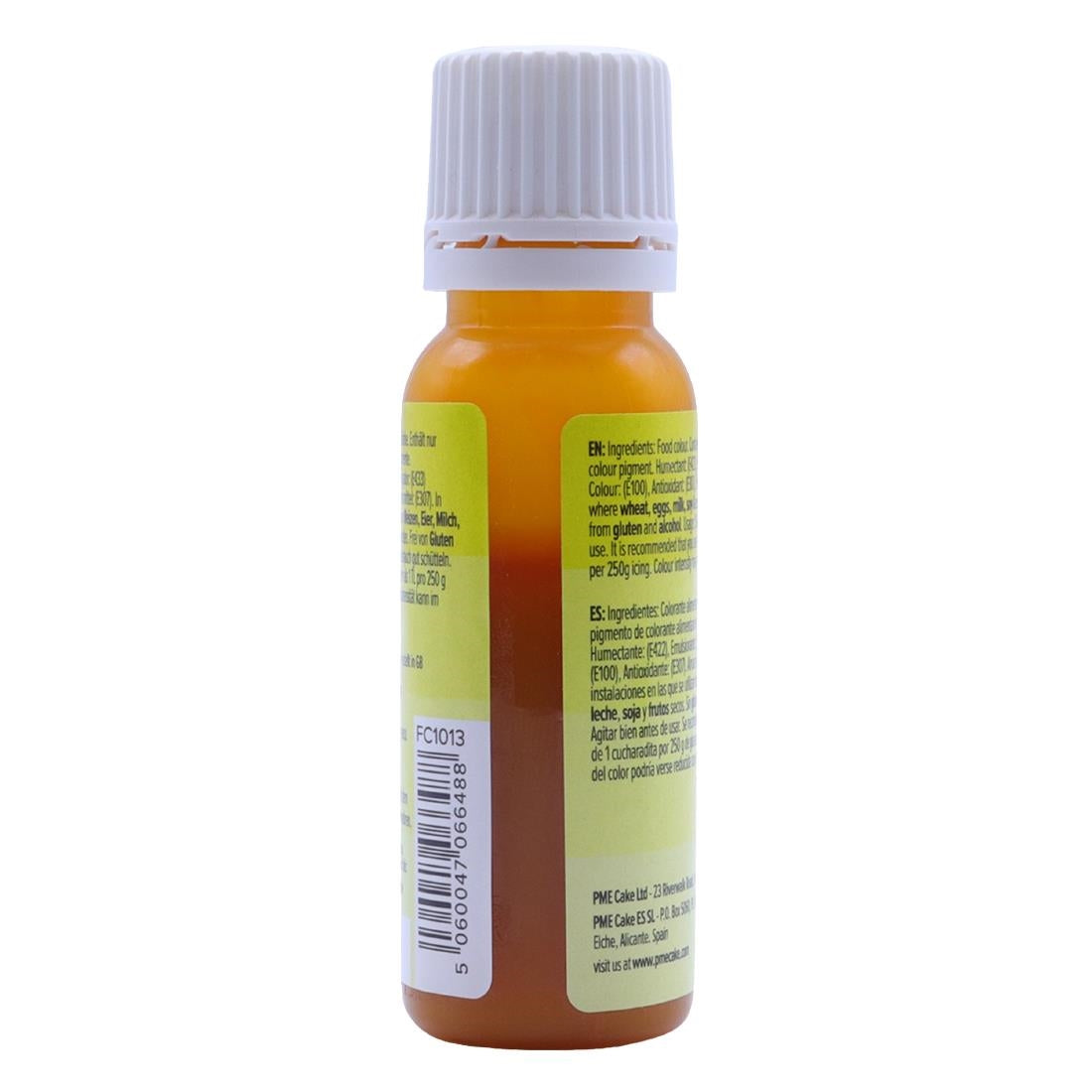 PME 100% Natural Food Colour - Lemon Yellow 25g