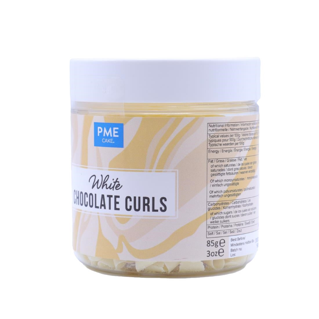 PME Chocolate Curls White Chocolate 85g