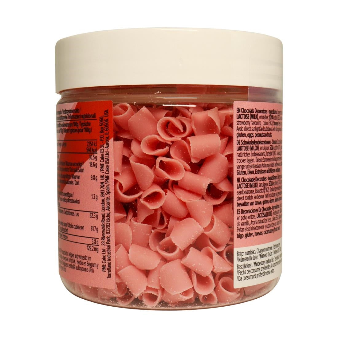 PME Chocolate Curls Strawberry 85g