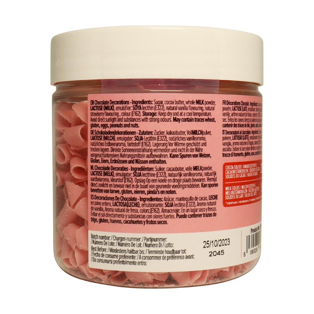 PME Chocolate Curls Strawberry 85g