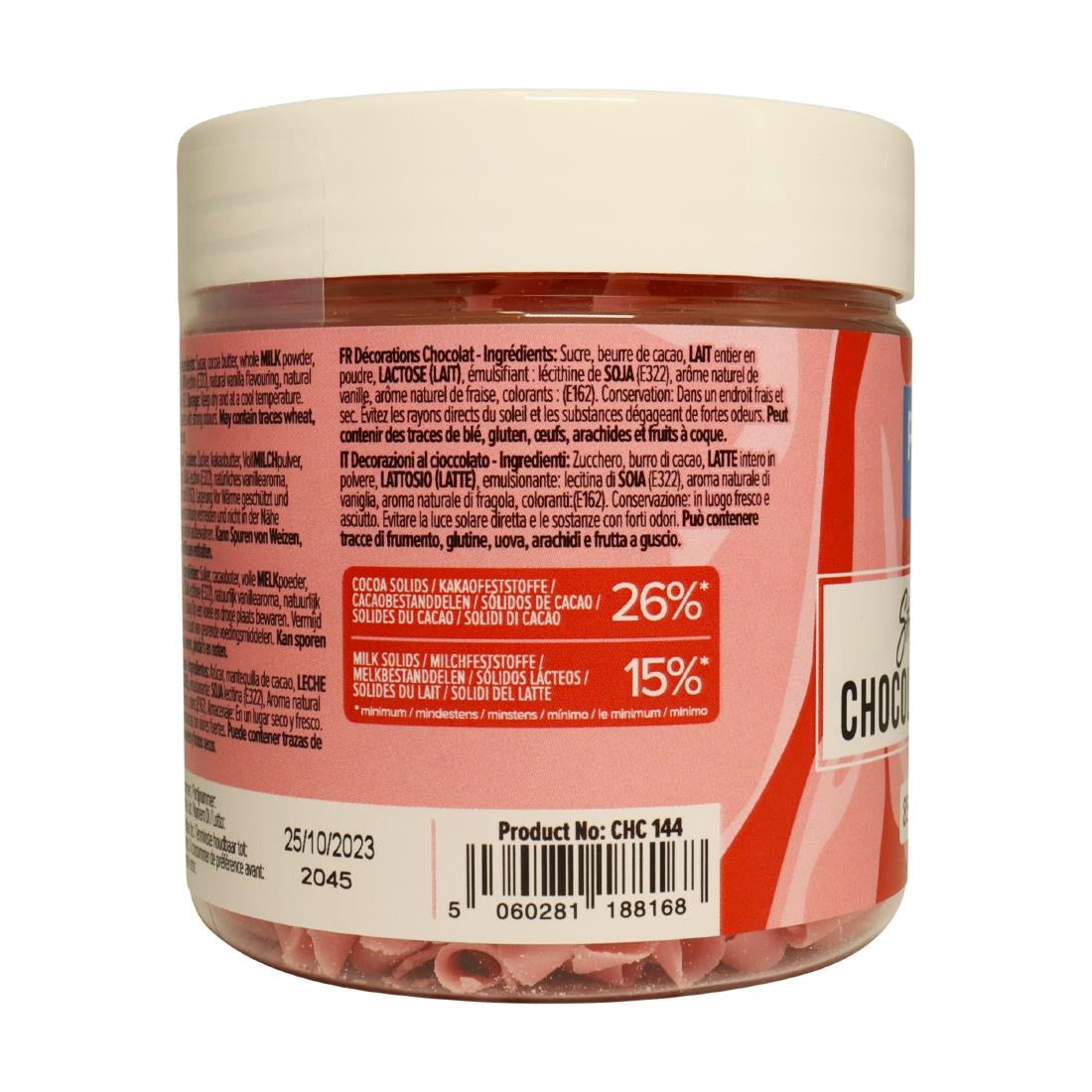 PME Chocolate Curls Strawberry 85g
