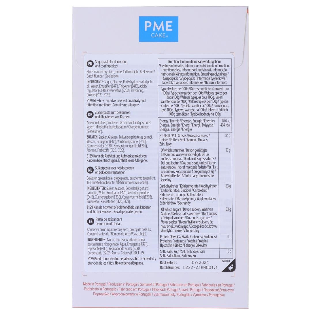 PME Sugar Paste Fondant Red 250g