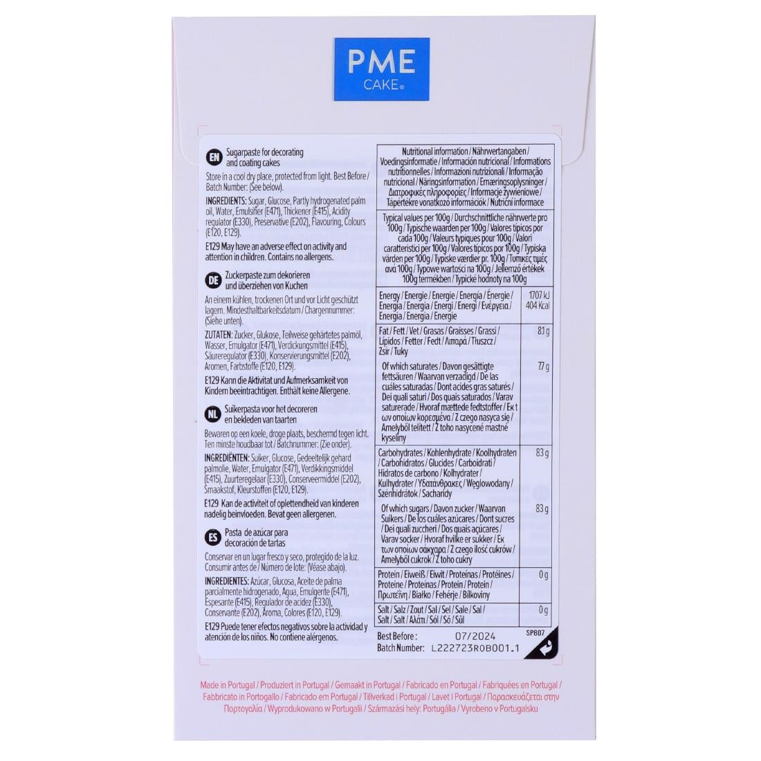 PME Sugar Paste Fondant Light Pink 250g