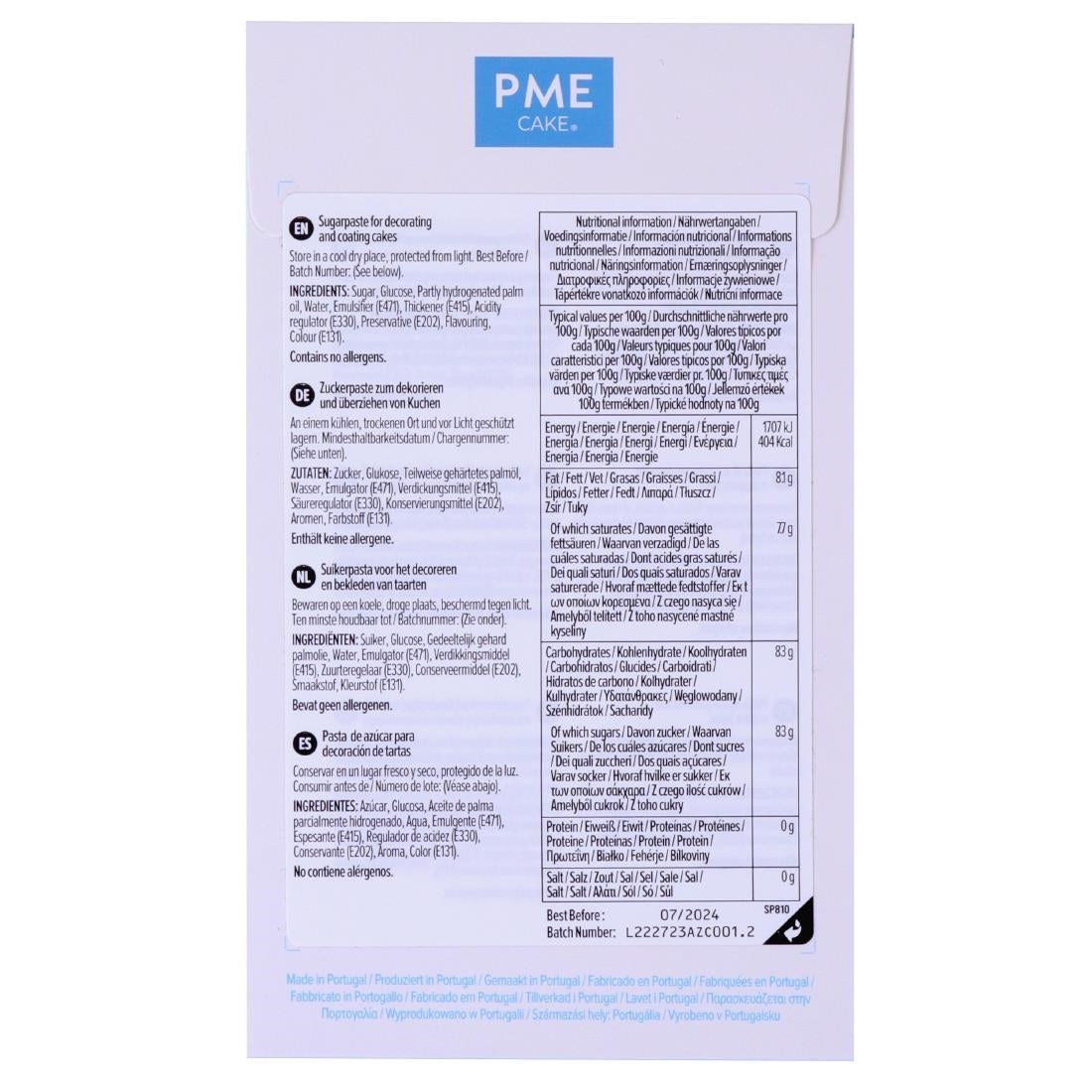 PME Sugar Paste Fondant Blue 250g