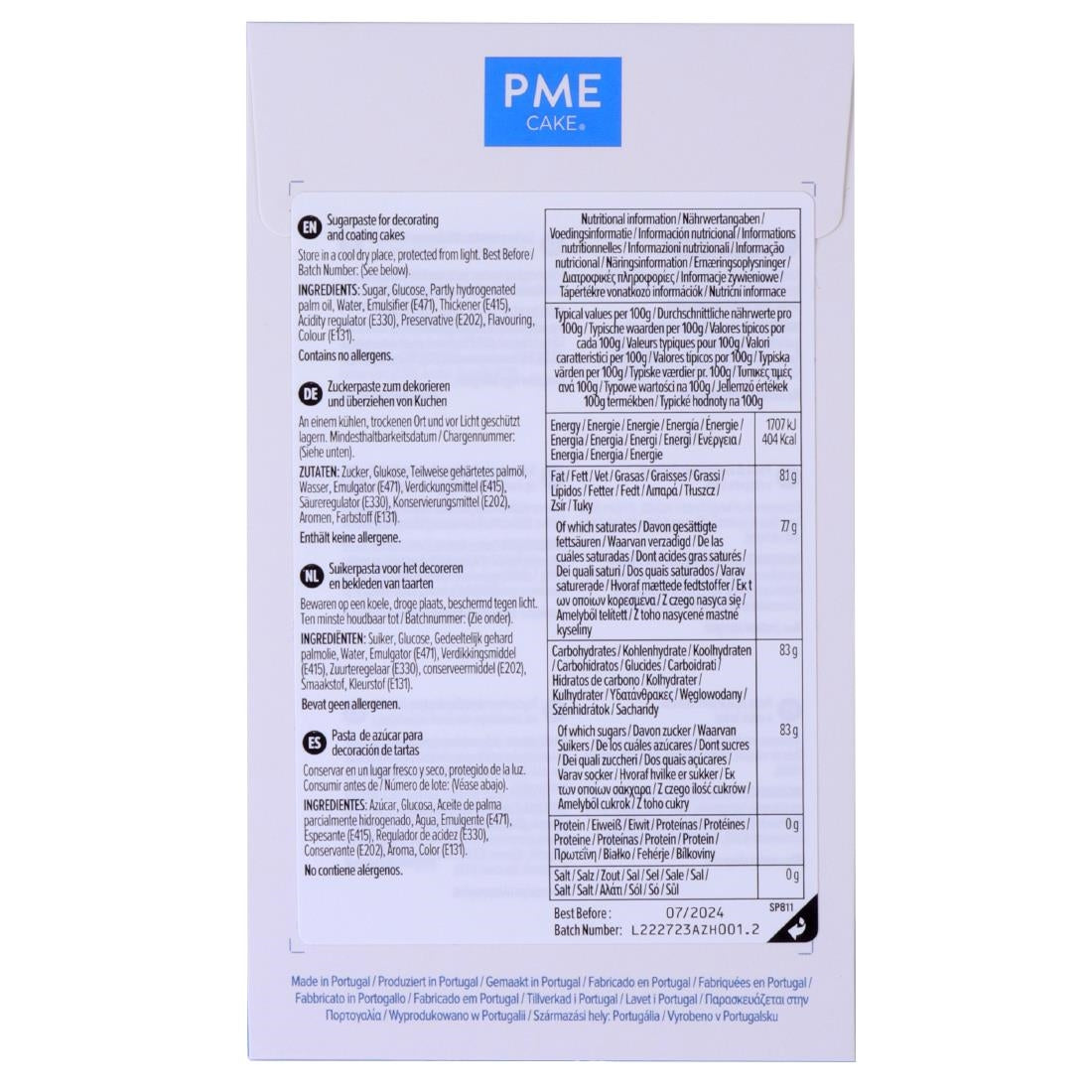 PME Sugar Paste Fondant Dark Blue 250g