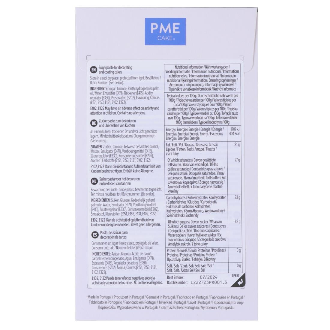 PME Sugar Paste Fondant Black 250g