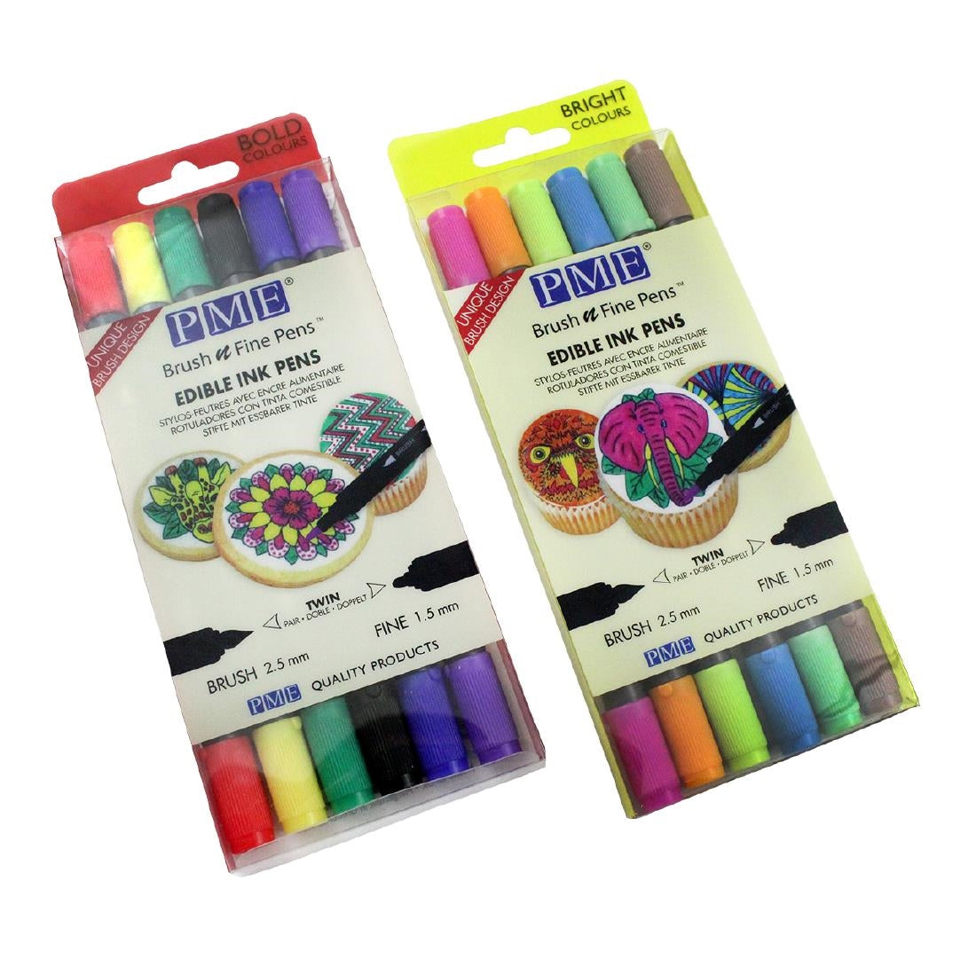 PME Brush & Fine Pen Set - Bright (6 pack)