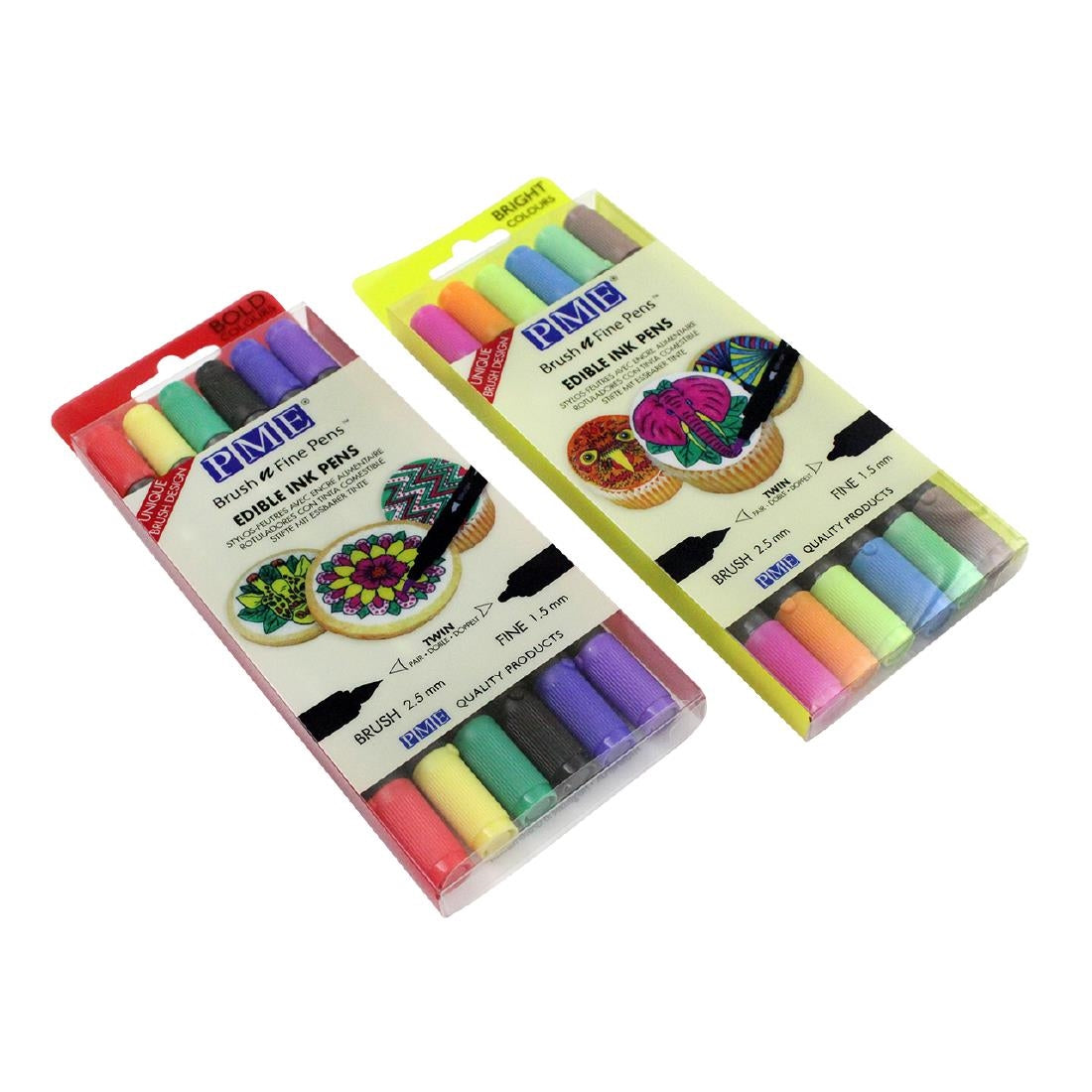 PME Brush & Fine Pen Set - Bright (6 pack)
