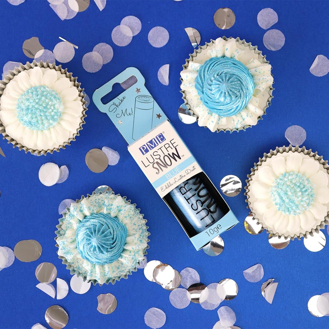 PME Lustre Snow Blue Edible Lustre Dust 10g