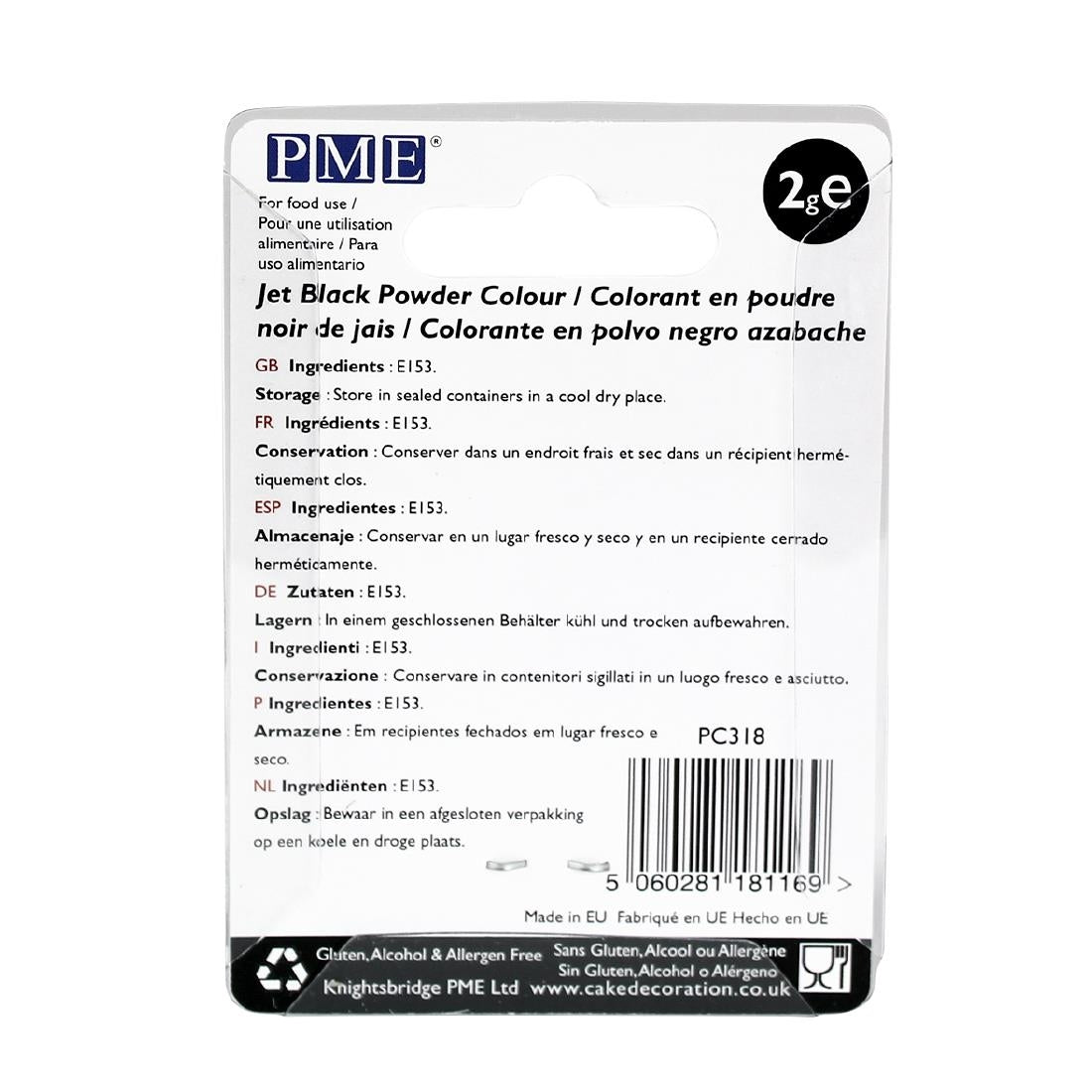 PME Powder Colours 2g - Jet Black