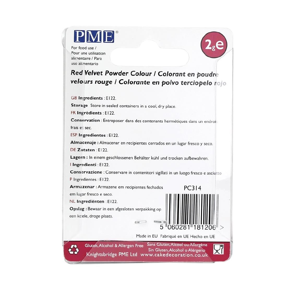 PME Powder Colours 2g - Red Velvet