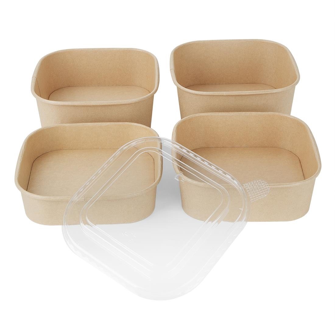 Fiesta Recyclable Square Container Bases 1000ml (300 Pack)