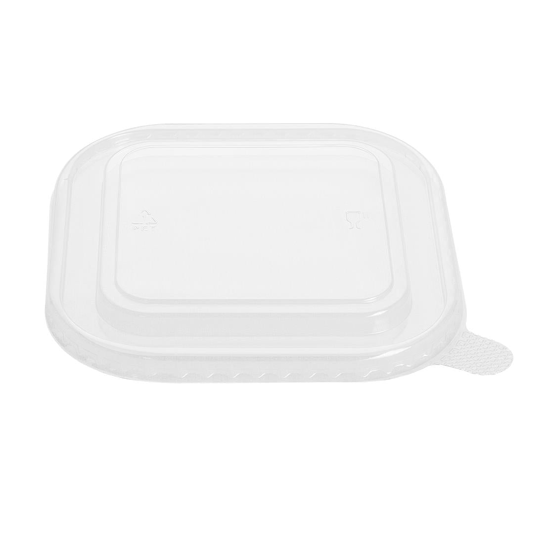 Fiesta Recyclable PET lid for Square Container Bases (300 Pack)