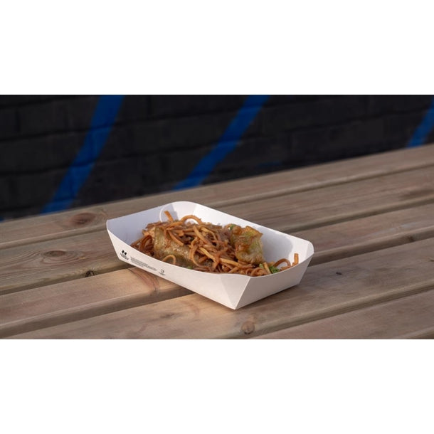 Notpla 8"x5" Rectangular Trays - White (400 Pack)