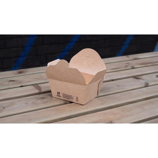 Notpla Small Takeaway Boxes 800ml - Kraft (500 Pack)
