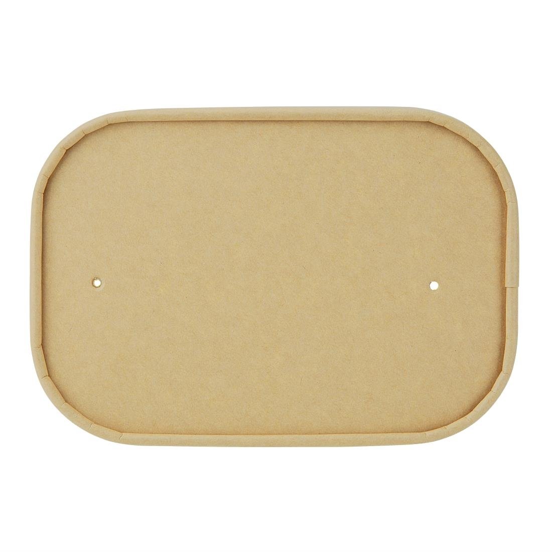 Fiesta Recyclable Paper Lids for Rectangular Containers (300 Pack)