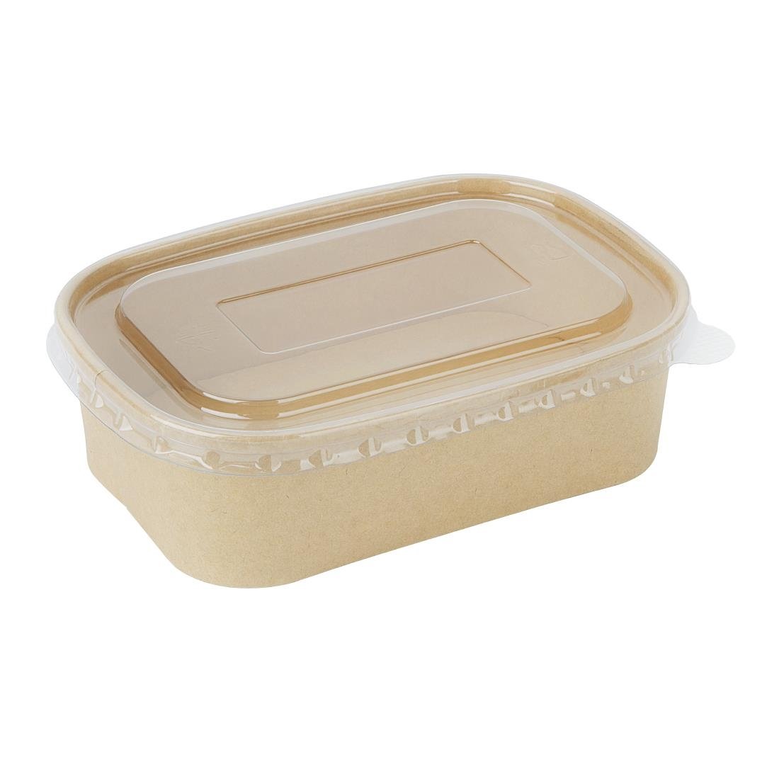 Fiesta Recyclable PET Lids for Rectangular Containers (300 Pack)