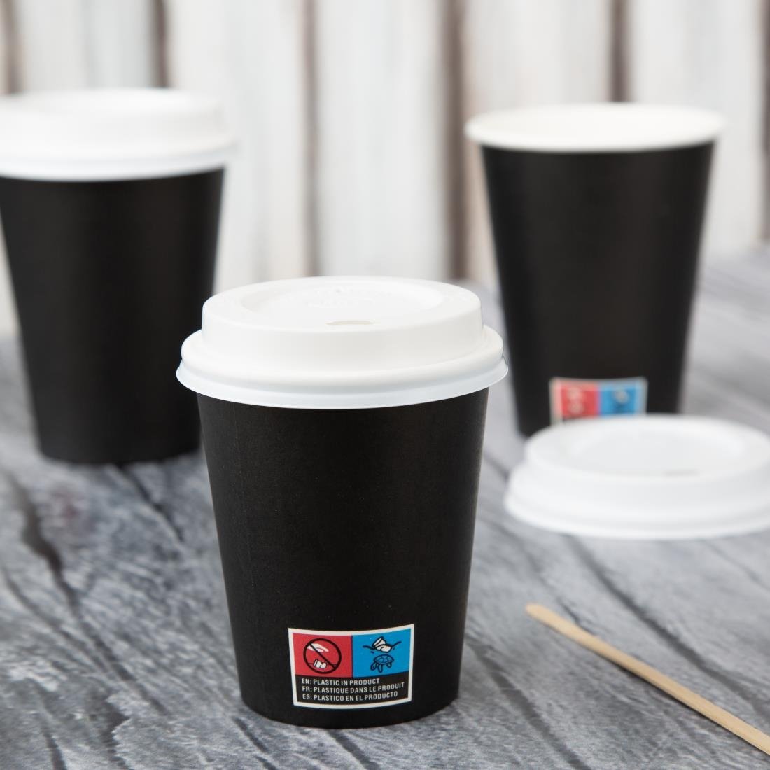 Nisbets Essentials Hot Cups and Lids Pack 8oz (350 Pack)