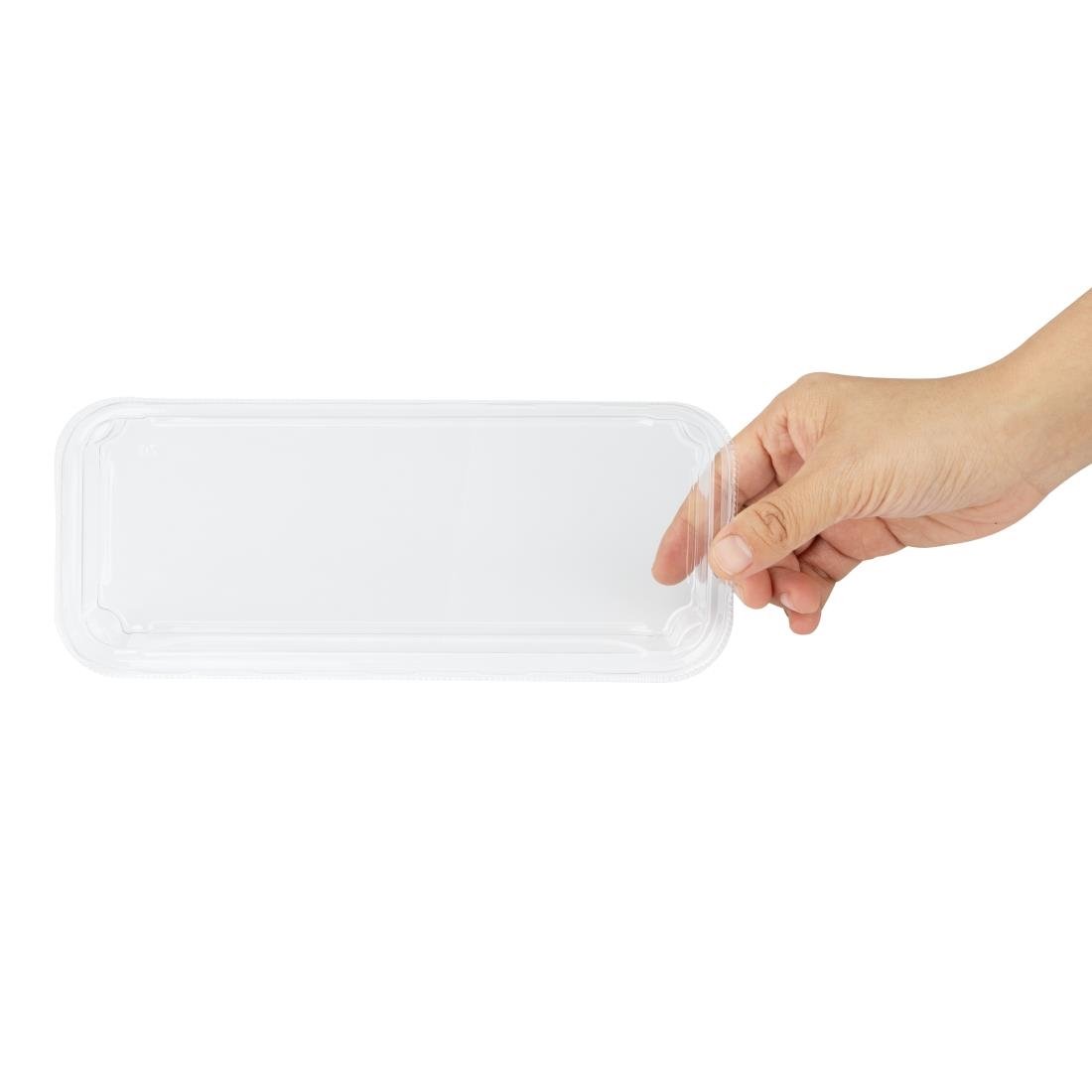 Fiesta Recyclable PET Lids for No. 2 Sushi Trays (300 Pack)