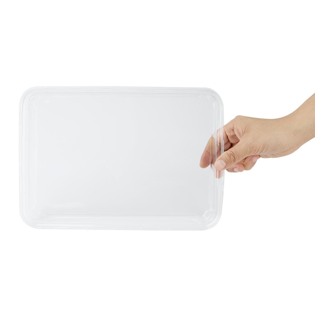 Fiesta Recyclable PET Lids for No. 11 Sushi Trays (300 Pack)