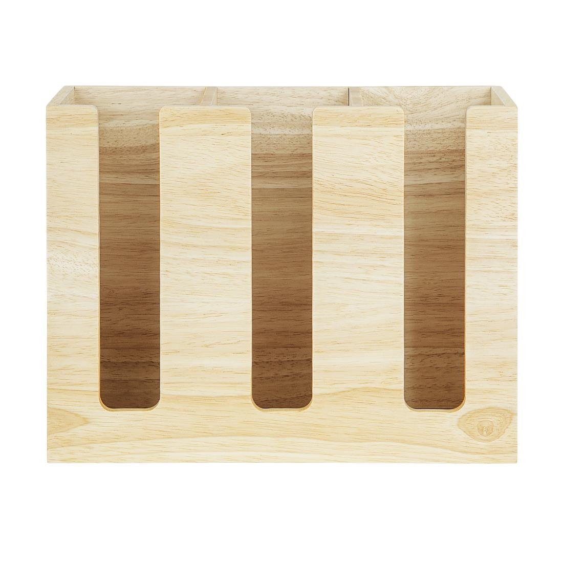 Olympia Cup Organiser Hevea Wood 340x120x240mm