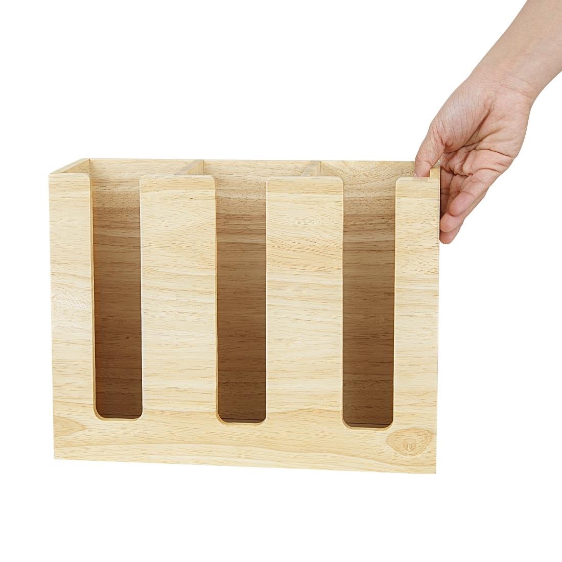 Olympia Cup Organiser Hevea Wood 340x120x240mm