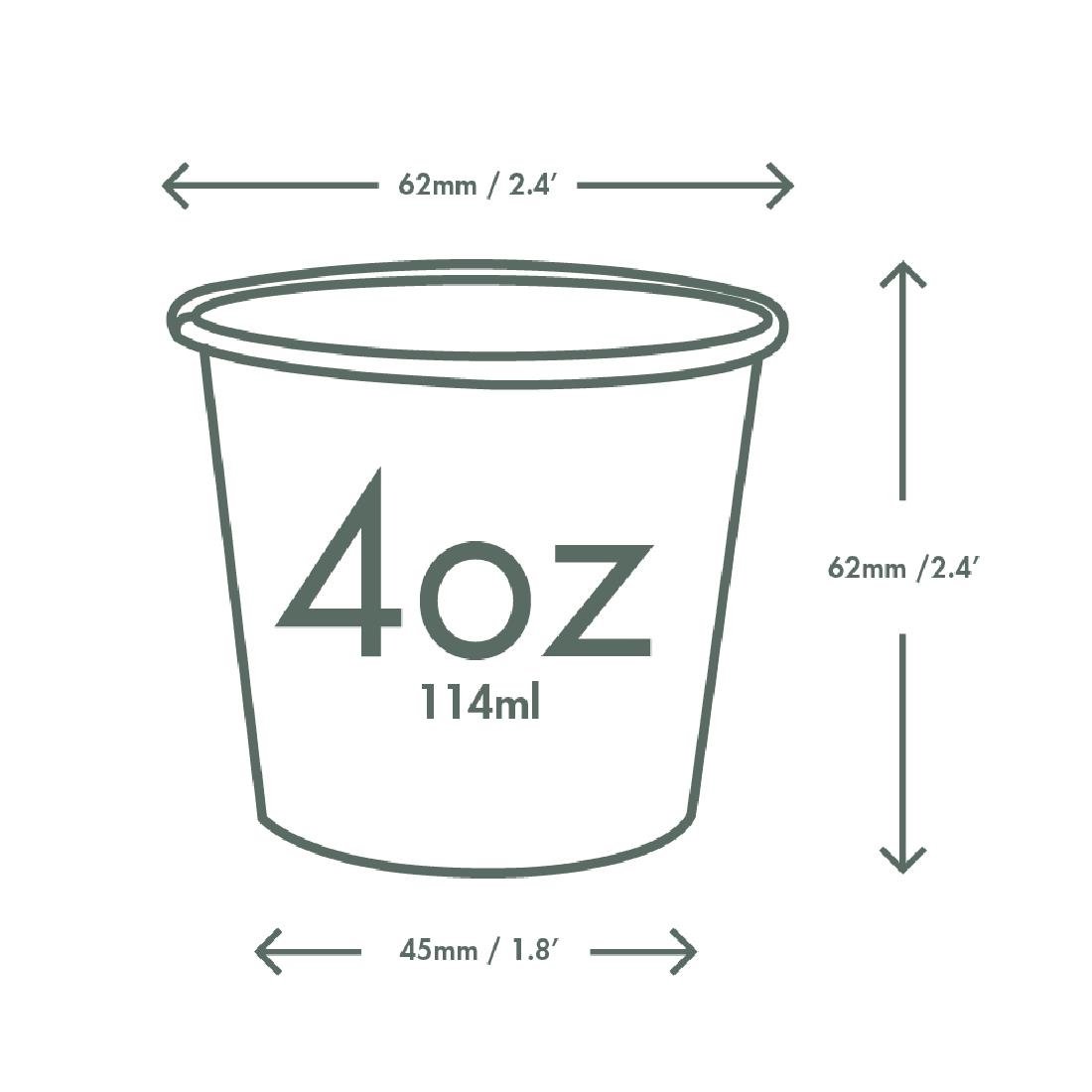 Vegware Green Tree White Hot Cups 4oz 62-Series (1000 pack)