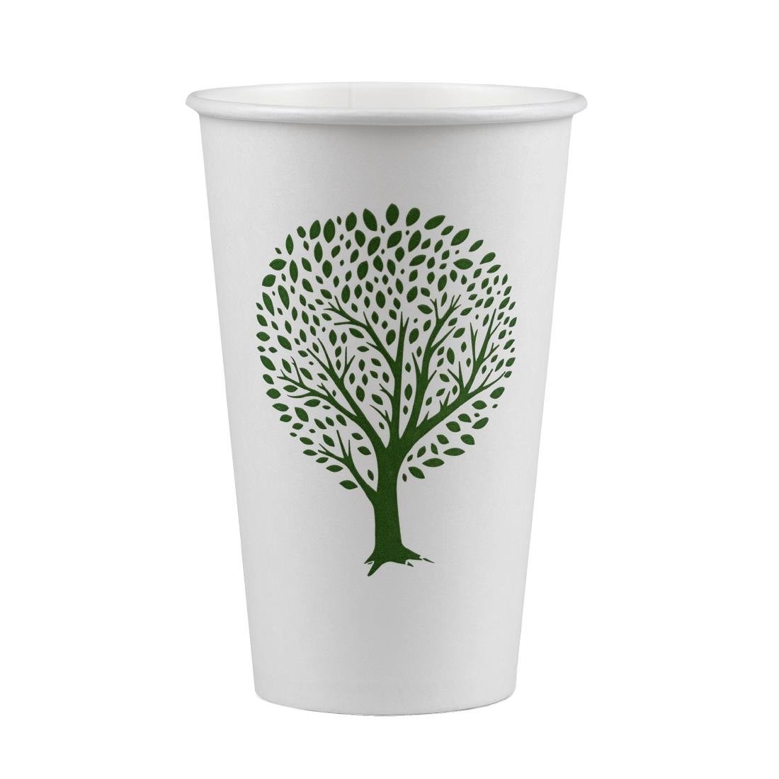 Vegware Green Tree White Hot Cups 16oz 89-Series (1000 pack)