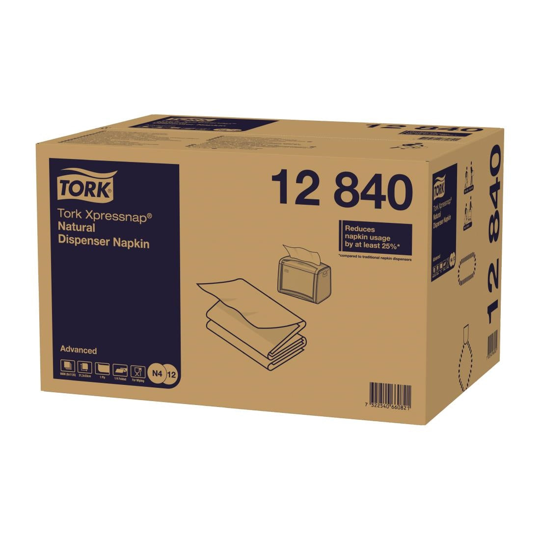 Tork Xpressnap Natural Dispenser Napkin 1Ply (9000 pack)
