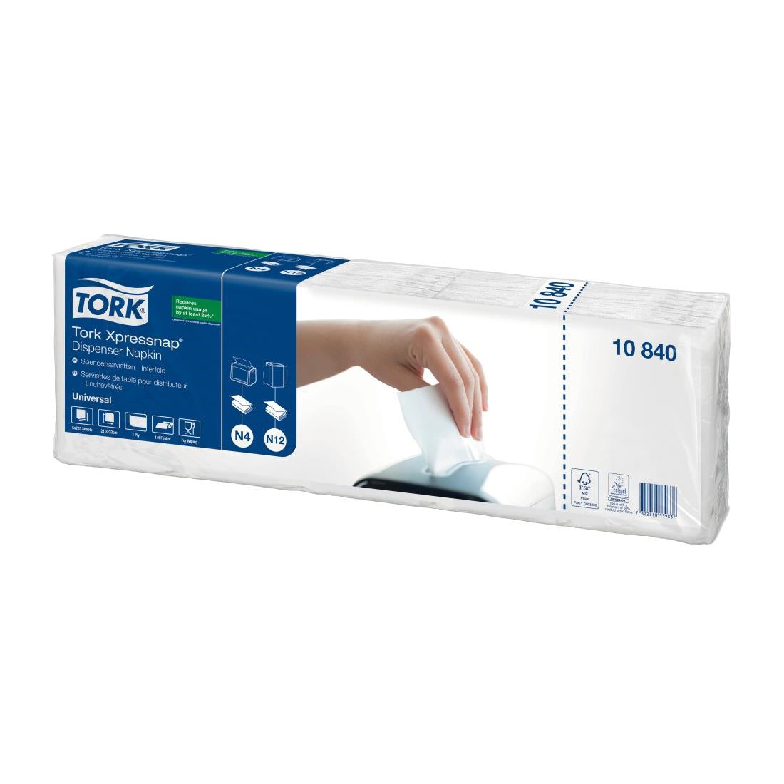 Tork Xpressnap White Dispenser Napkin 1Ply (9000 pack)