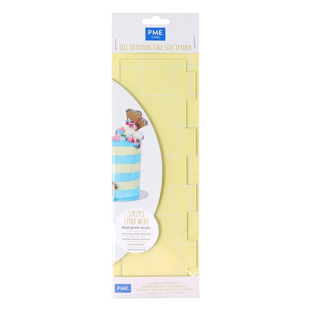 PME Side Scrapers Patterned Acrylic Extra Wide Stripes 255mm