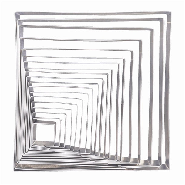 PME Square Stainless Steel Cutters (19 Pack)