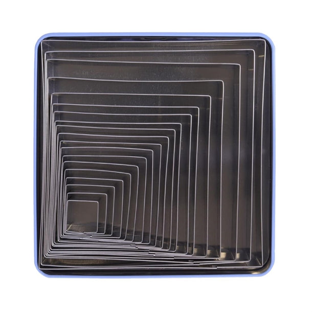 PME Square Stainless Steel Cutters (19 Pack)