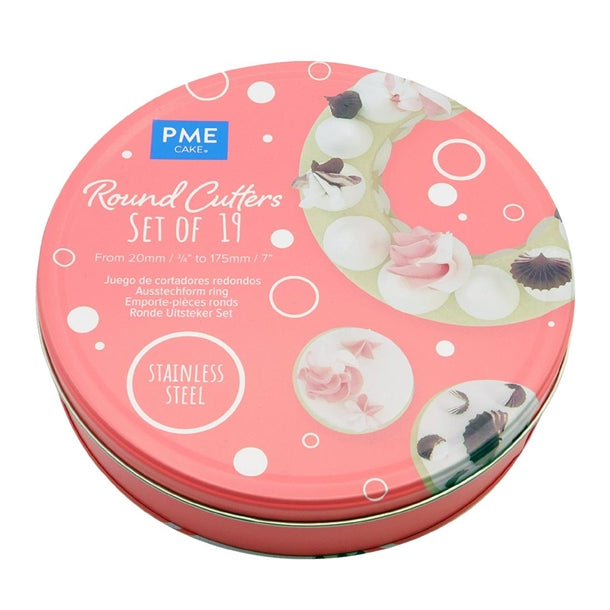 PME Round Stainless Steel Cutters (19 Pack)